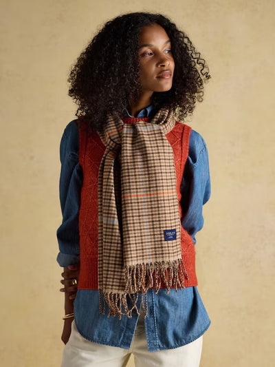 Joules Women’s Langtree Scarf - Tan Brown
