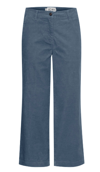 Ichi Ladies IHCordano Pants in Blue Mirage, Cordano Trousers