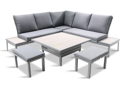 Milano Deluxe Modular Corner Set With Rise and Fall Table