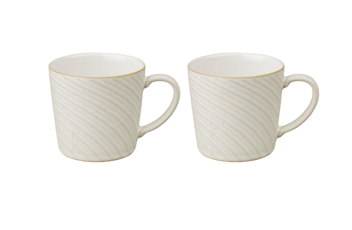 Denby Impressions Cream Set of 2 Accent Mugs Large