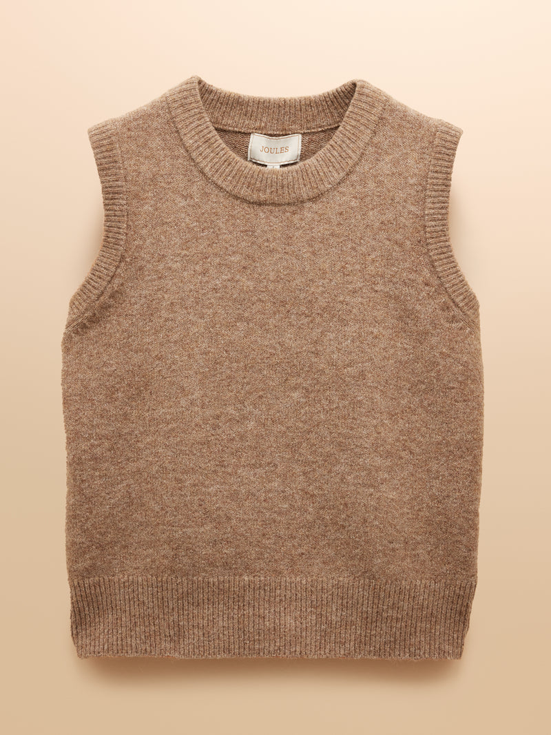 Joules Women’s Holly Tan Knitted Vest