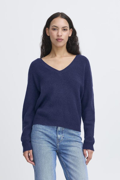 Ichi Women’s IHDASILA Jumper in Patriot Blue