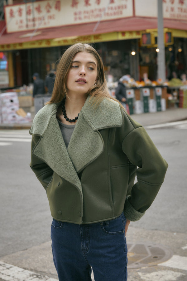 Culture Women’s CUlenny Aviator jacket  in Rifle Green