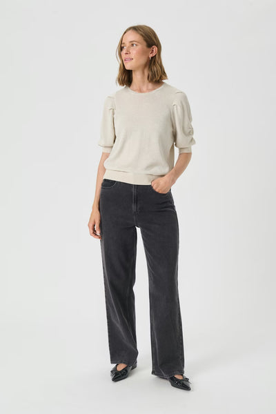 Part Two Ladies VaraiaPW Pullover in Whitecap Gray with Lurex, Varaia