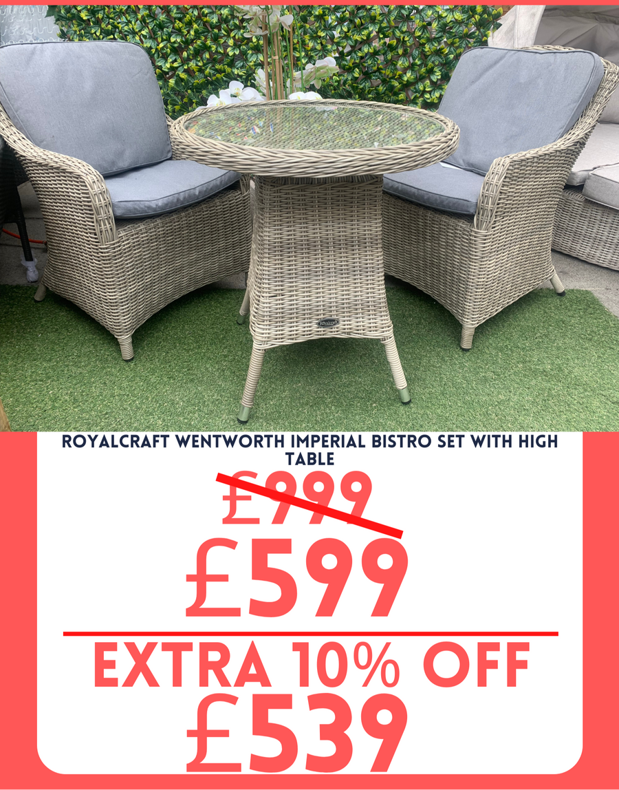 Royalcraft Wentworth Imperial Bistro Set With High Table