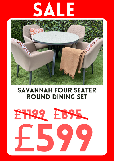 Savannah Four Seater Round Dining Set