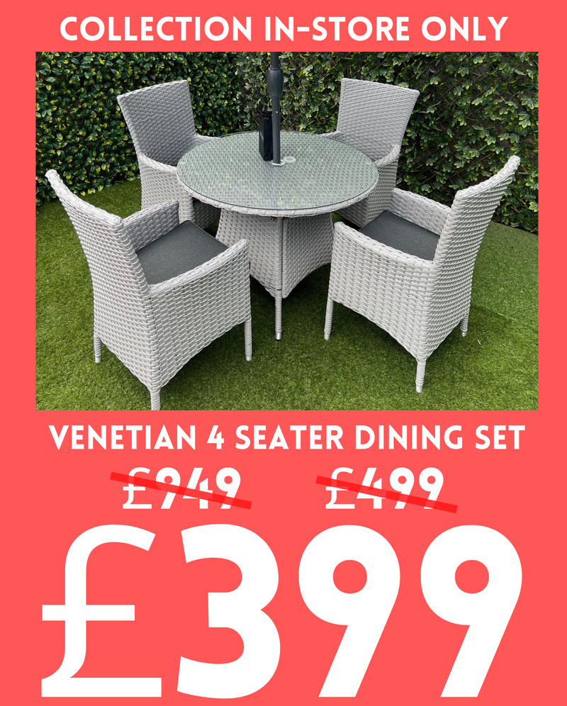 Venetian 4 Seater Dining Set COLLECTION IN-STORE ONLY DEAL £399