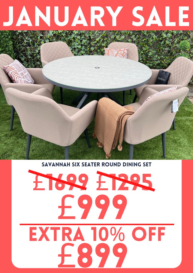 Savannah Six Seater Round Dining Set