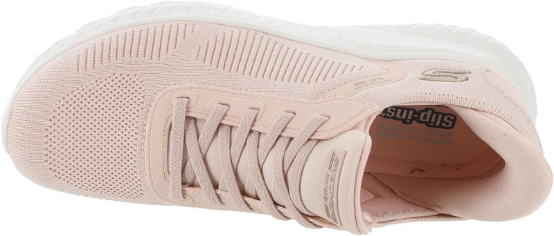 Skechers Ladies Slip-In Trainers Bobs Squad Chaos - Current Muse - Light Pink