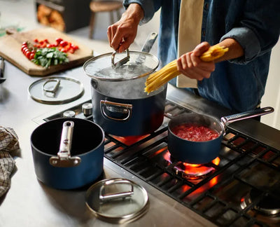Joseph Joseph Space Folding Handle Ceramic Non-stick 15cm Blue Saucepan & Lid