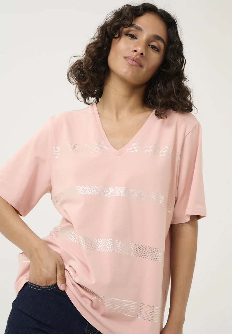 Culture CUfunja Gith Shine Tshirt Pale Mauve, Funja