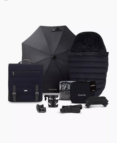 iCandy Peach 7 Pushchair & Carrycot Bundle in Black Edition