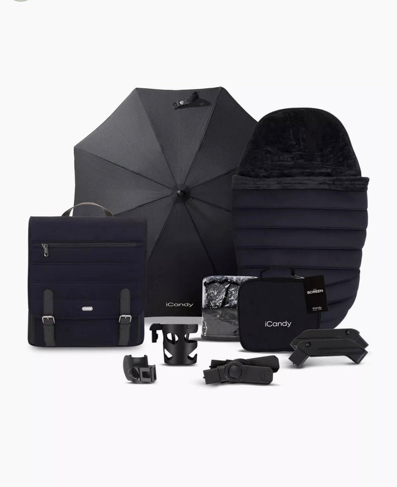 iCandy Peach 7 Pushchair & Carrycot Bundle in Black Edition