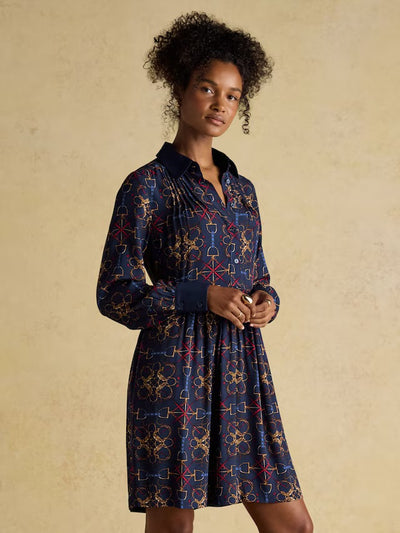 Joules Womens Eleanora Bridle Shirt Dress - Navy Bridle