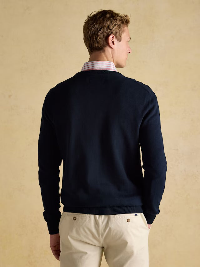 Joules Men’s Hillside Navy Blue Crew Neck Knitted Jumper