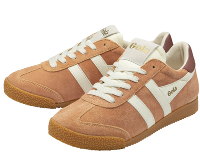 Gola Ladies Classic Trainers Elan CLB538 Terracotta Off White Red Ochre