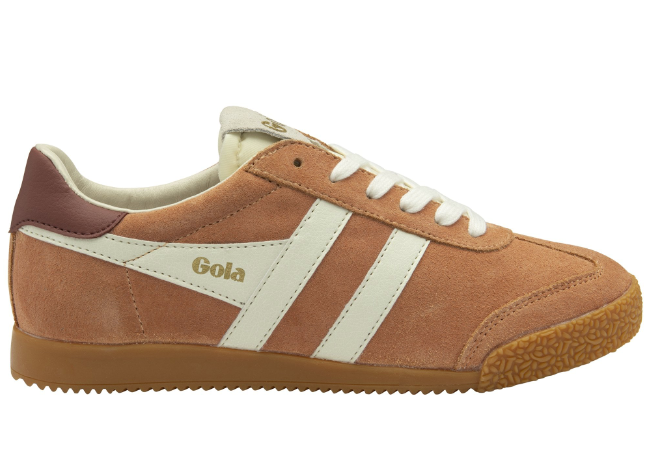 Gola Ladies Classic Trainers Elan CLB538 Terracotta Off White Red Ochre