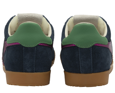 Gola Ladies Trainers Elan Glitz CLB790 Navy Fuchsia Emerald Suede