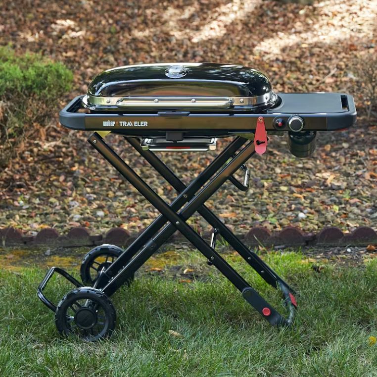 Weber Traveler Gas Grill Barbecue with Travel Cart 2026 Model