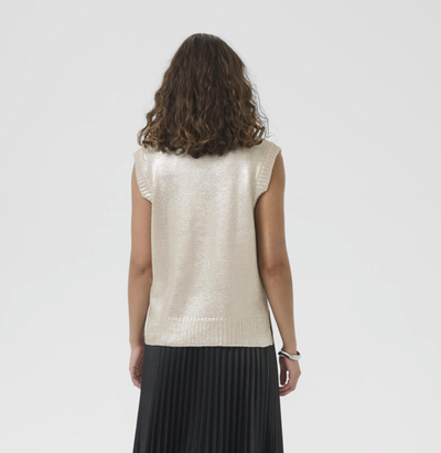Culture Ladies CUEvelyn Knit Vest in Silver, Evelyn