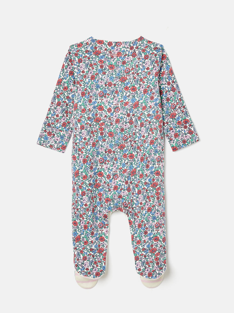 Joules Baby Girl’s Razamataz Cotton Babygrow - Multi Ditsy Print