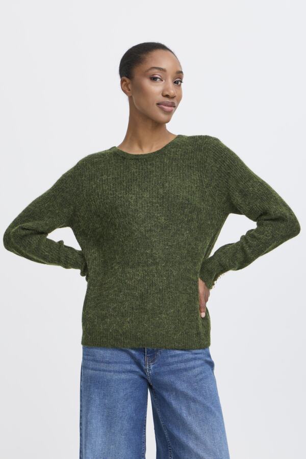 Ichi Women’s IHKAMARA Jumper in Rifle Green