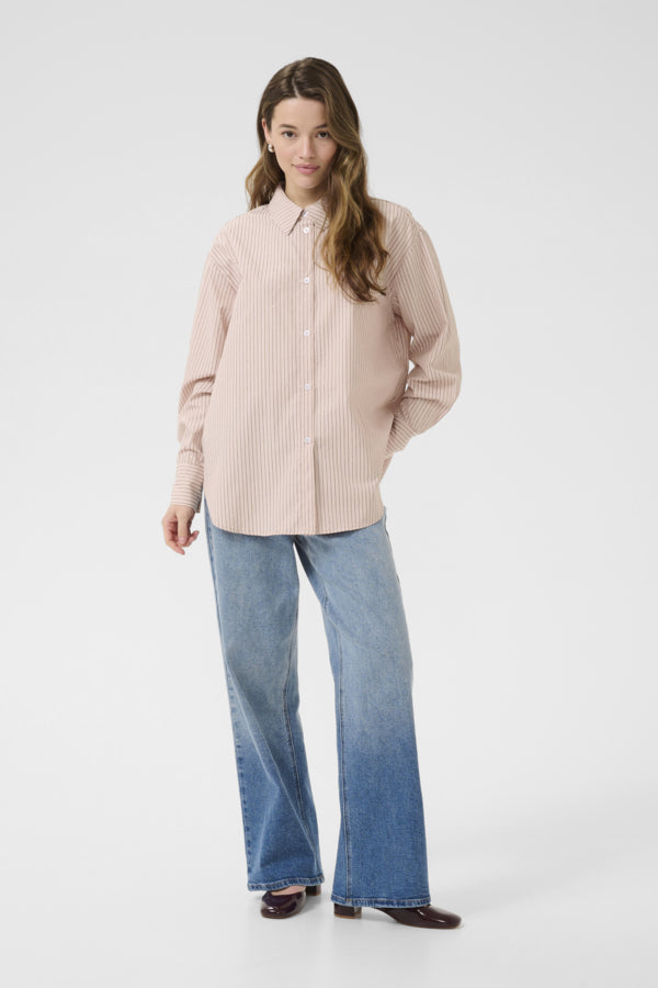 Kaffe Women’s KAvictoria Shirt - Lotus Stripe