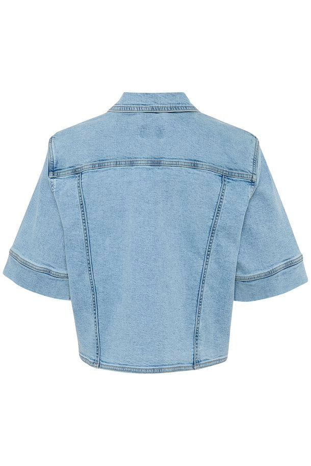 CULTURE CUami Short Sleeve Jacket - Light Blue Wash