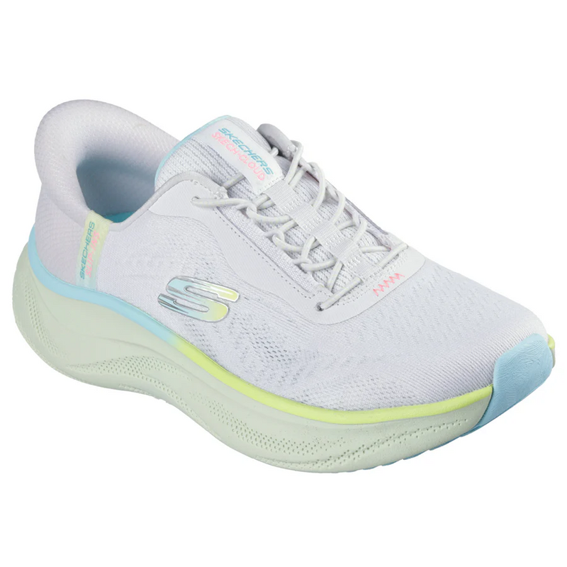 Skechers Women’s Slip-In’s Trainers : Skech Cloud - Perfectly Plush - Light Gray/Multi