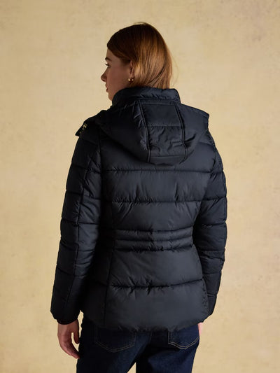 Joules Women’s Hadlow Navy Showerproof Padded Coat with Hood