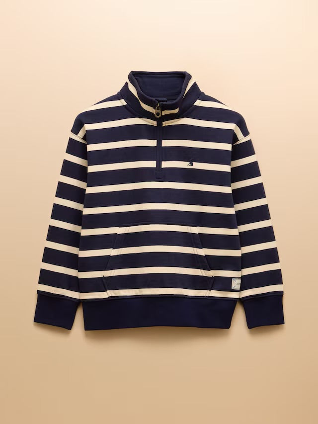 Joules Alfie Navy Quarter Zip Sweatshirt