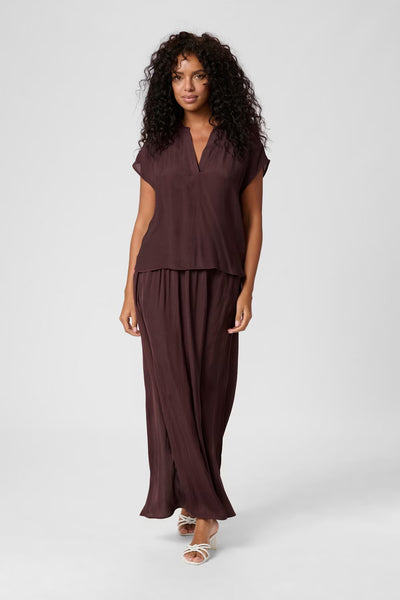 Kaffe Women’s KAanja Blouse in Fudge