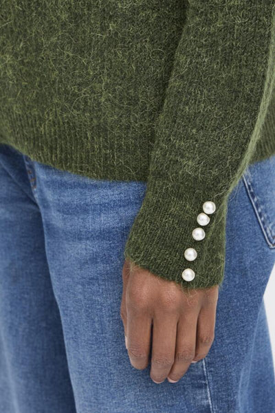 Ichi Women’s IHKAMARA Jumper in Rifle Green