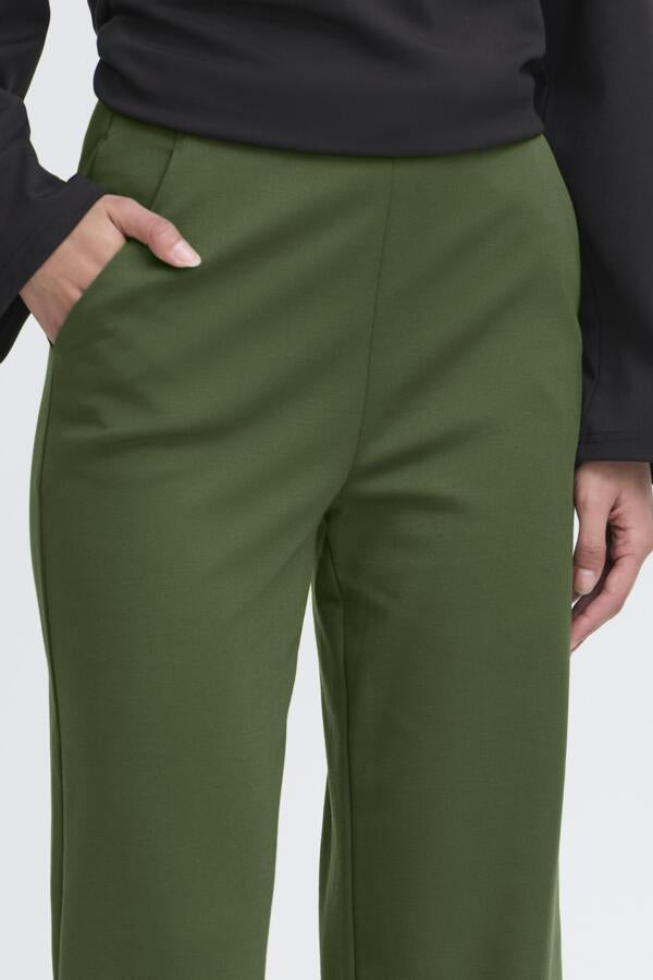 Ichi Women’s IHKATE Wide Pants in Rifle Green