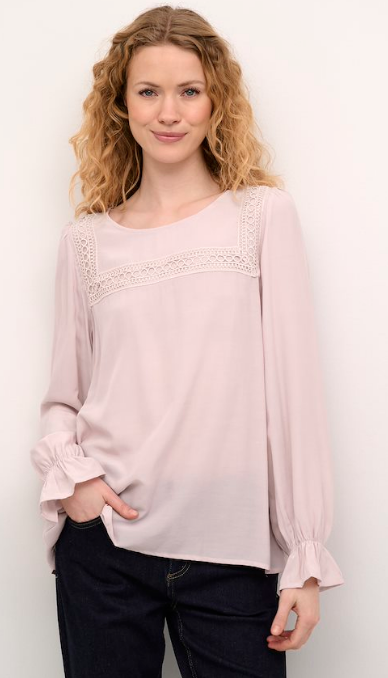 Culture Ladies Cufrancis Asmine Smock Blouse Pale Mauve