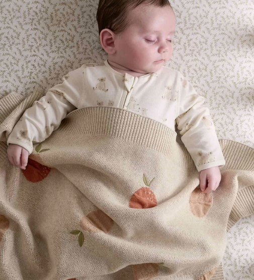 Mamas & Papas Knitted Blanket - Welcome to the World Seedling - Fruit