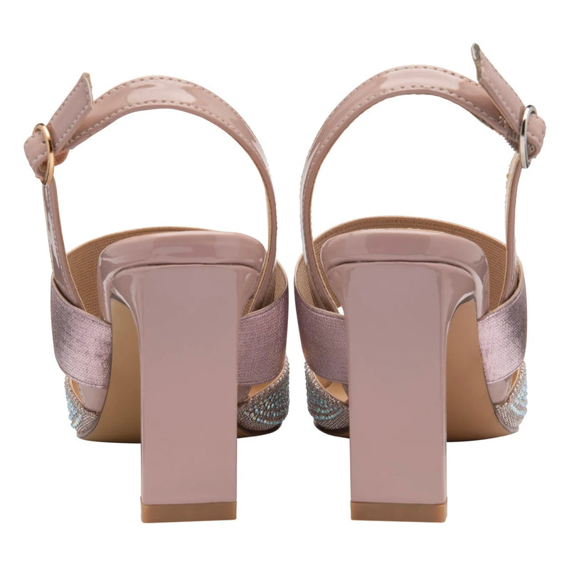 Lotus Womens Joie Slingback Court Shoes - Pink/Diamanté