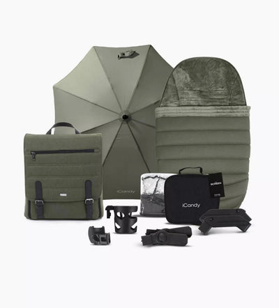 iCandy Peach 7 Pushchair & Carrycot Bundle in Ivy