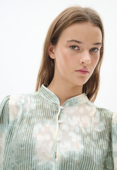 In Wear Ladies Shirt CielleIW in Green Illuminating Floral, Cielle