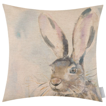 Voyage Maison Harriet Hare Printed Cushion Natural 50x50cm