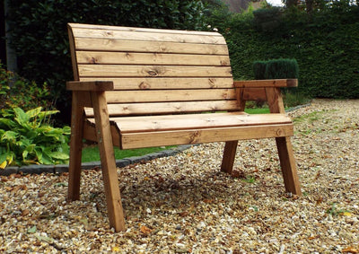 Charles Taylor 2 Seater Wooden Garden Bench Hand Made Traditional