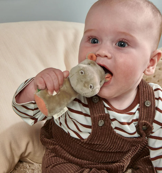 Mamas & Papas Mini Rattle - Henry Hippo
