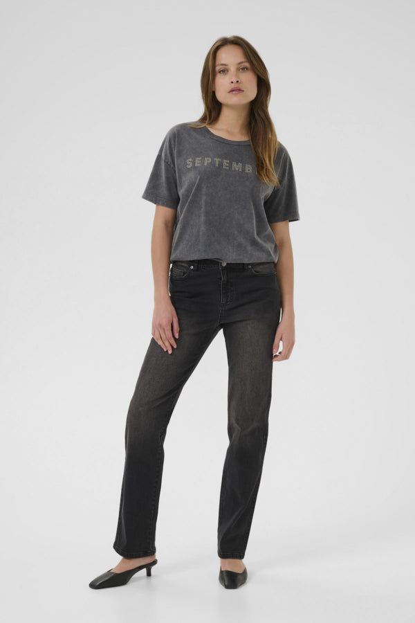 Kaffe Women’s KAmaris Regular Fit Jeans in Dark Grey Wash
