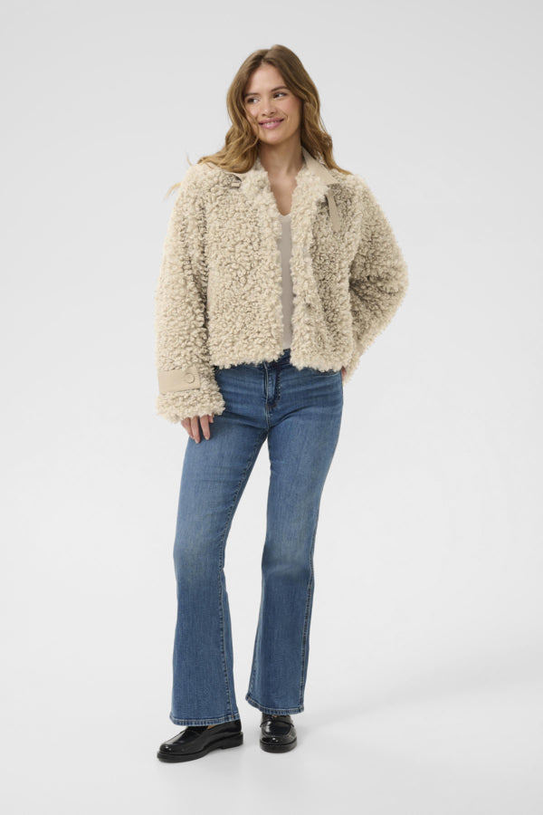 Culture Women’s CUchanda Faux Fur Jacket in Feather Gray