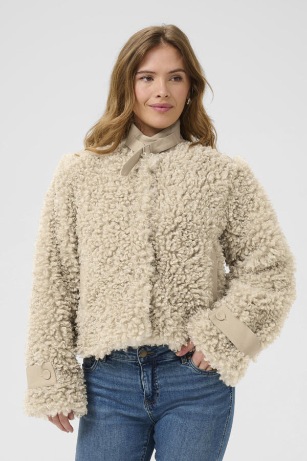 Culture Women’s CUchanda Faux Fur Jacket in Feather Gray