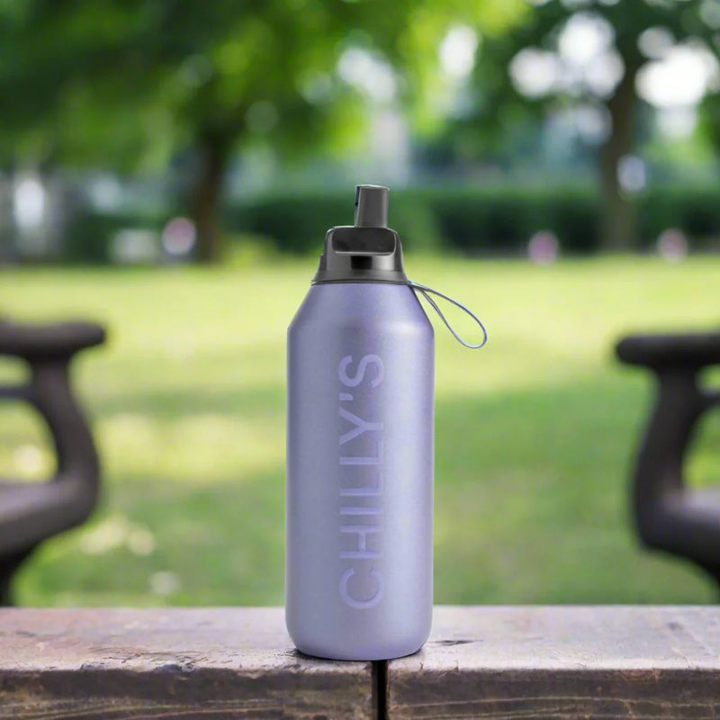 Chillys Series 2 500ML Flip Reusable Water Bottle - Matte Metallic  Lavender