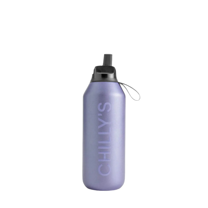 Chillys Series 2 500ML Flip Reusable Water Bottle - Matte Metallic  Lavender