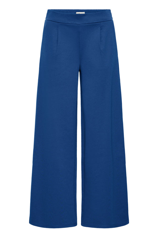 Ichi Women IHKate SUS Long Wide Pants in Navy Peony