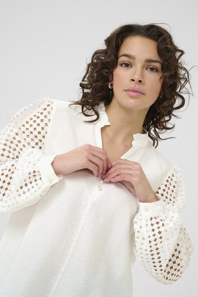 Kaffe Women’s KAtulle Blouse in Chalk