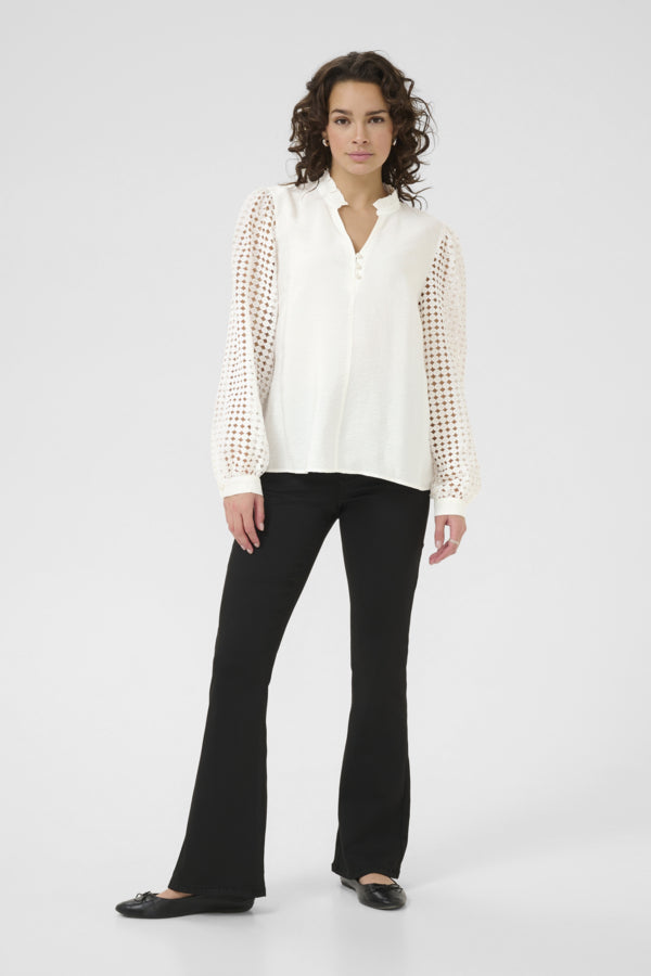 Kaffe Women’s KAtulle Blouse in Chalk